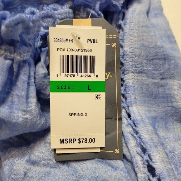 Democracy Bonnet Sleeve Square Crochet Neck Mineral Wash Peplum Woven Top - Picture 8 of 14